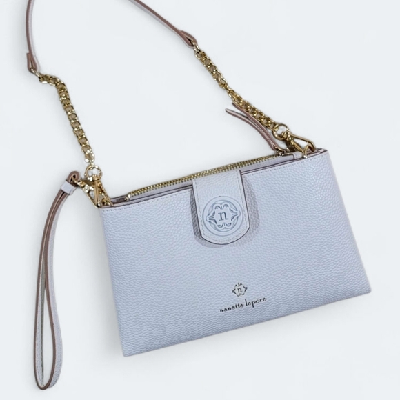 Nanette Lepore Small White Crossbody Bag With Gold Tone Hardware - Picture 2 of 16